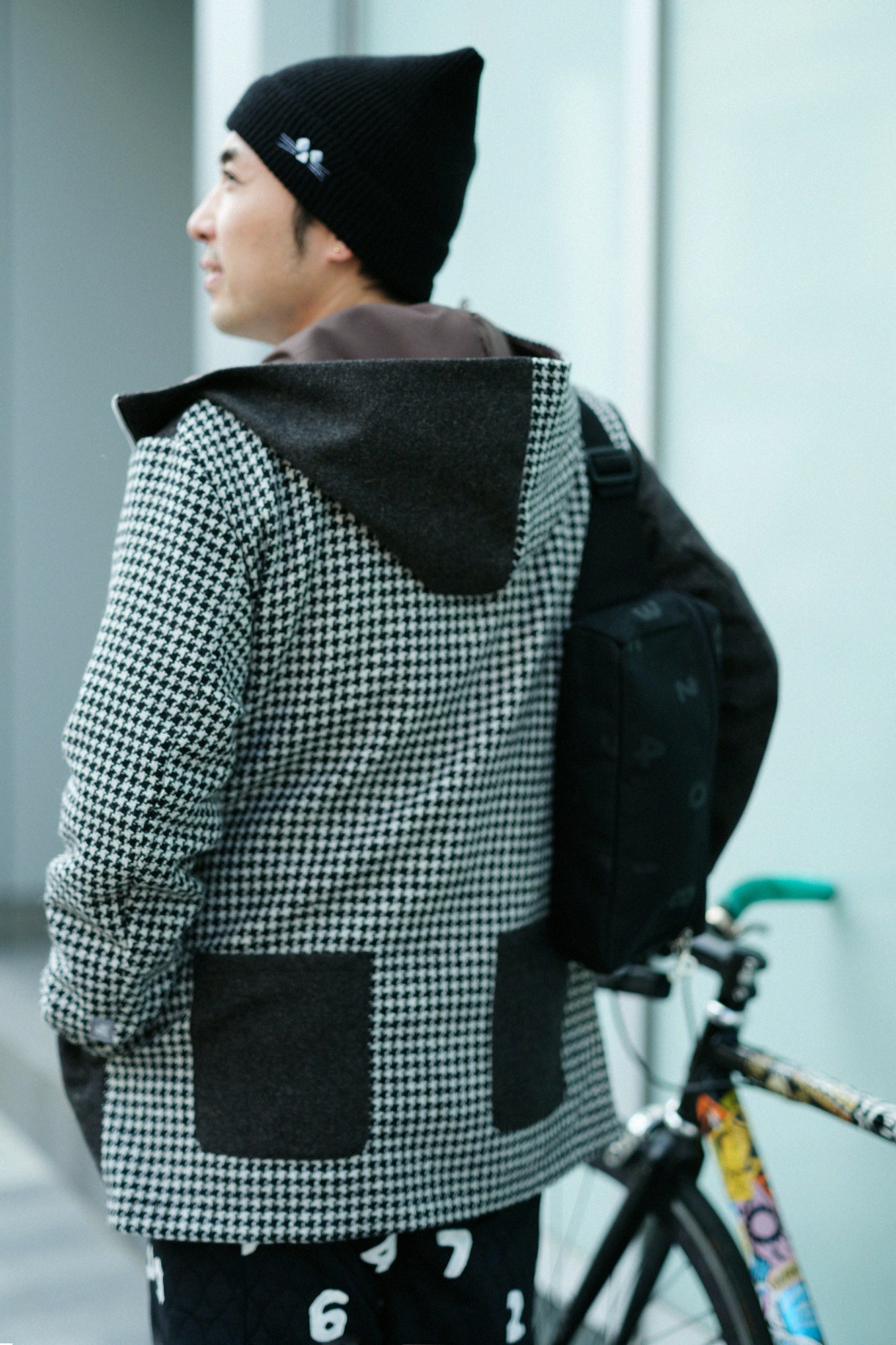 depo Nyan 羅紋針織帽/黑色