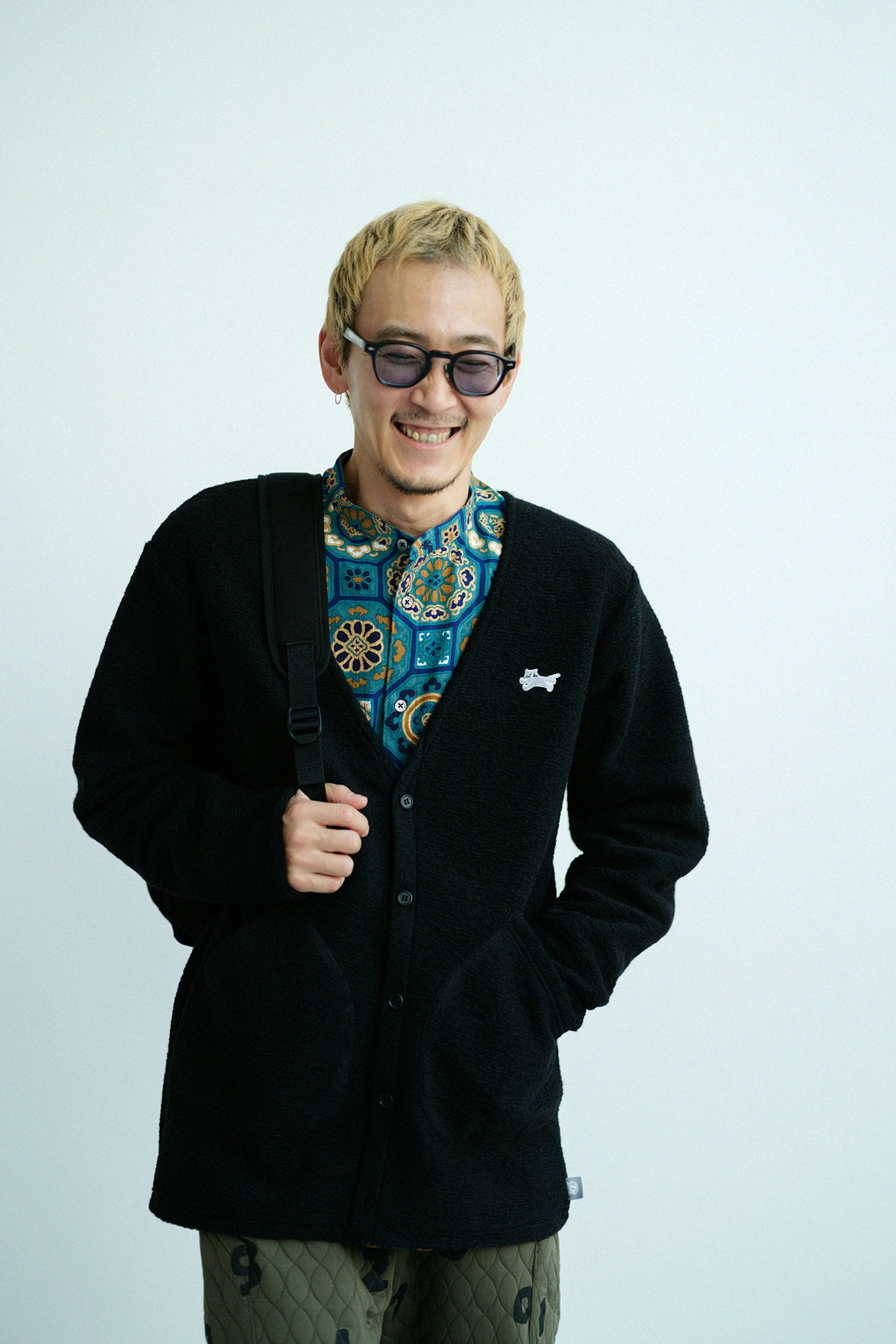 【◯预购】义大利毛绒针织V领L/S外套/黑色(※预计于12月2日左右发货)