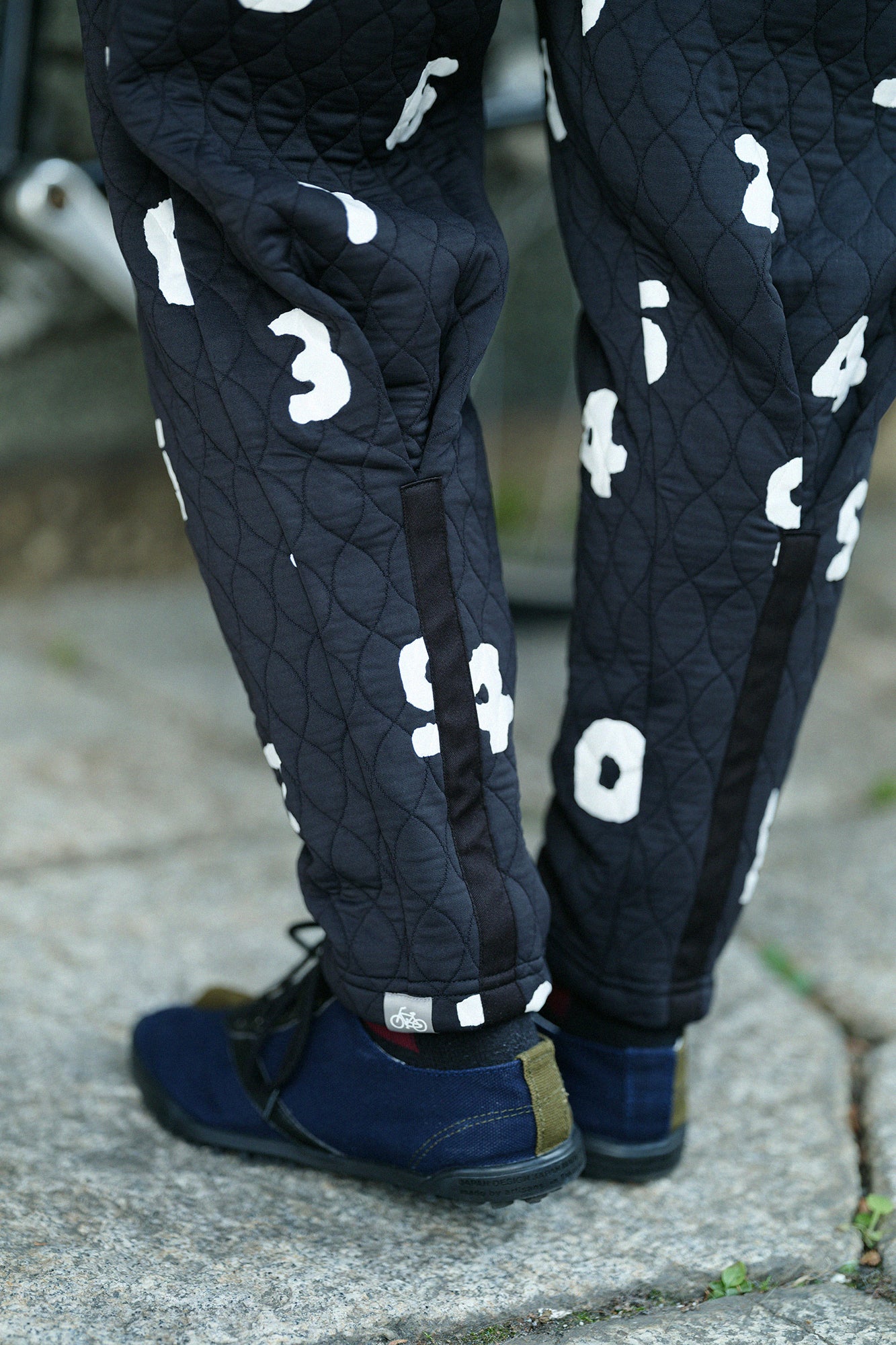 絎縫緹花 BIKE修腿馬術褲/SO-SU-U十數 黑色