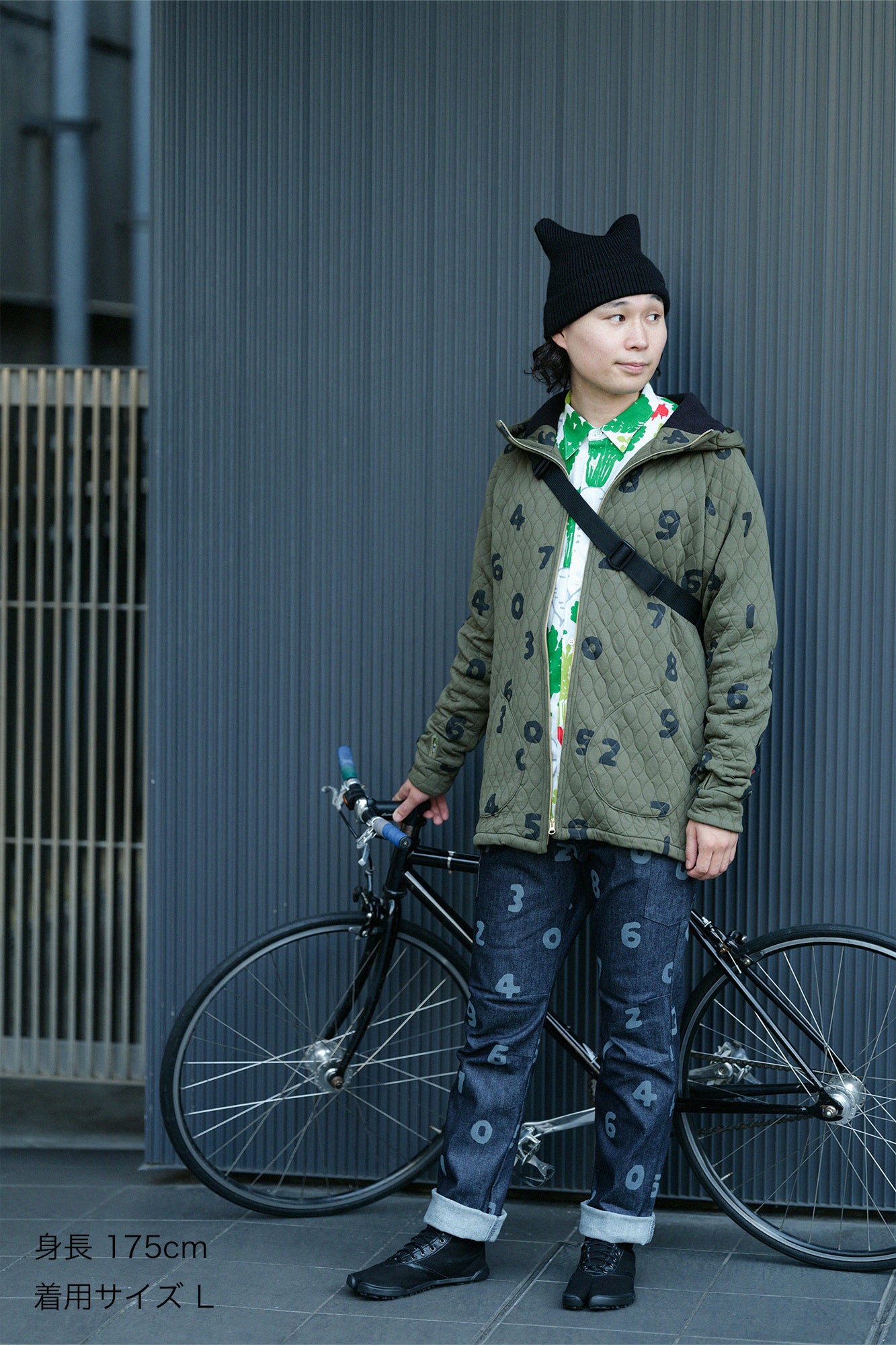 絎縫緹花 BIKE連帽外套/SO-SU-U十數 卡其色