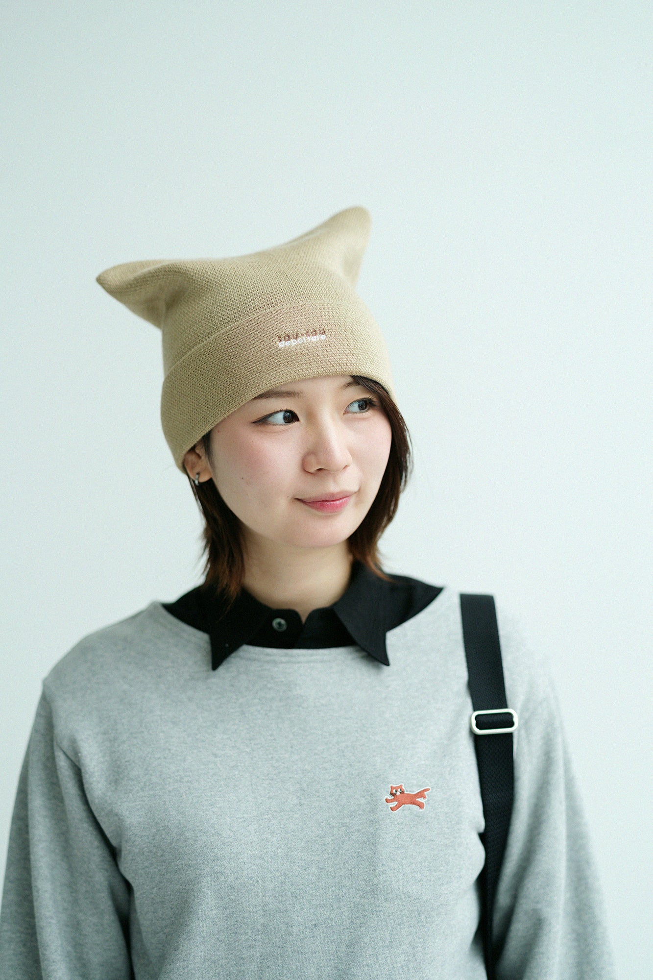 depo Nyan Jacquard Knit Cap/Caramel