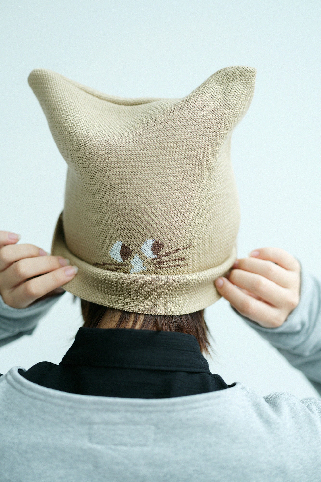 depo Nyan Jacquard Knit Cap/Caramel