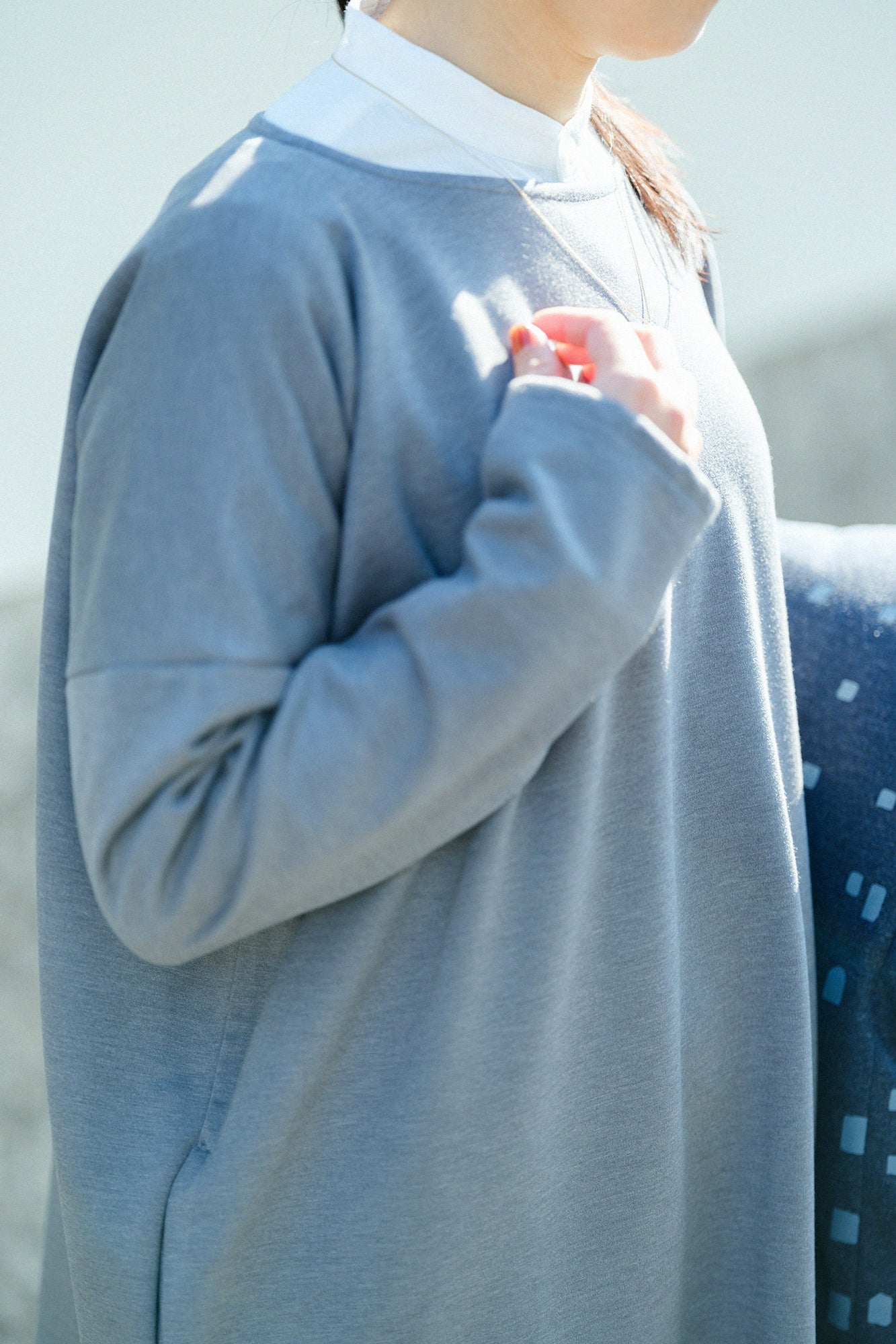 【預購】Soft Thermo(R) 羅紋針織布 船領 L/S OP 超長版/灰色(※預計於12月9日左右發貨)