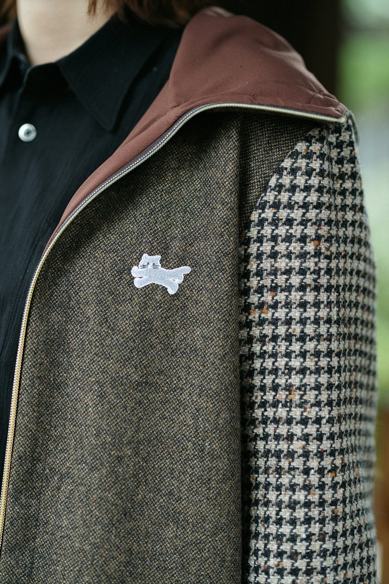 CBN Wool ZIP UP Hooded Jacket/Raw Umber