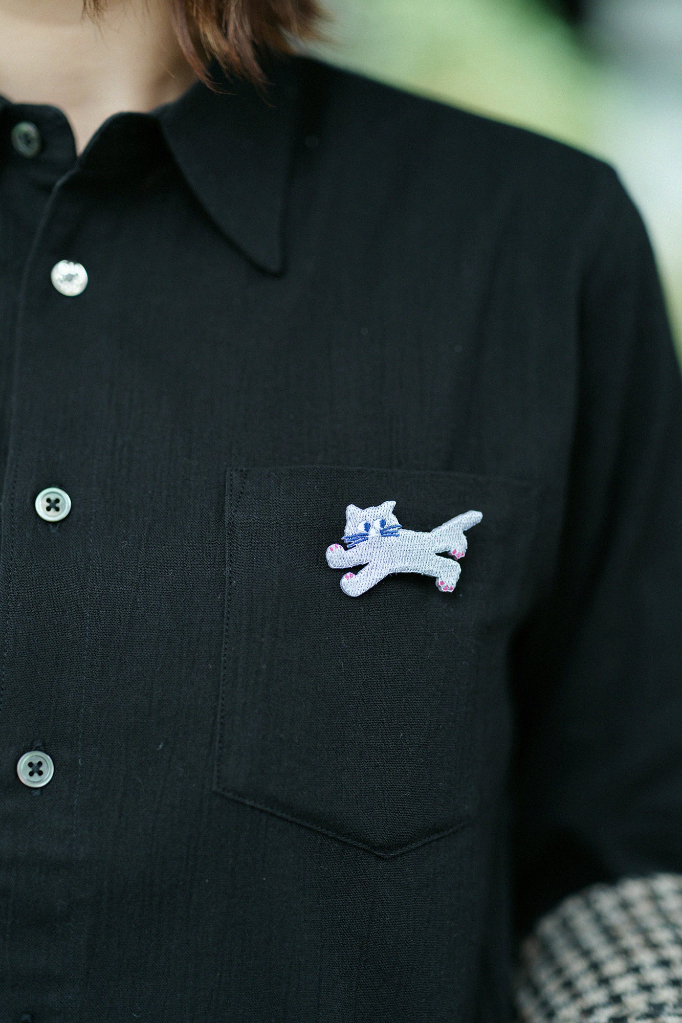 刺繍飾り(ししゅうかざり)/depoニャン グレー