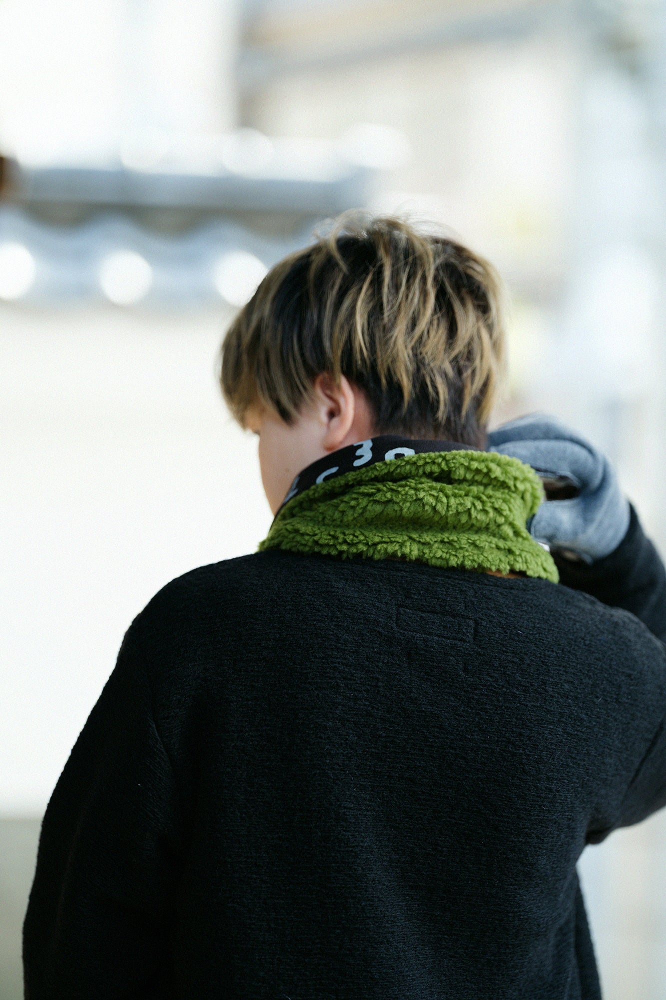 雙面用 BIKE短圍巾/SO-SU-U十數昆 上下 黑色