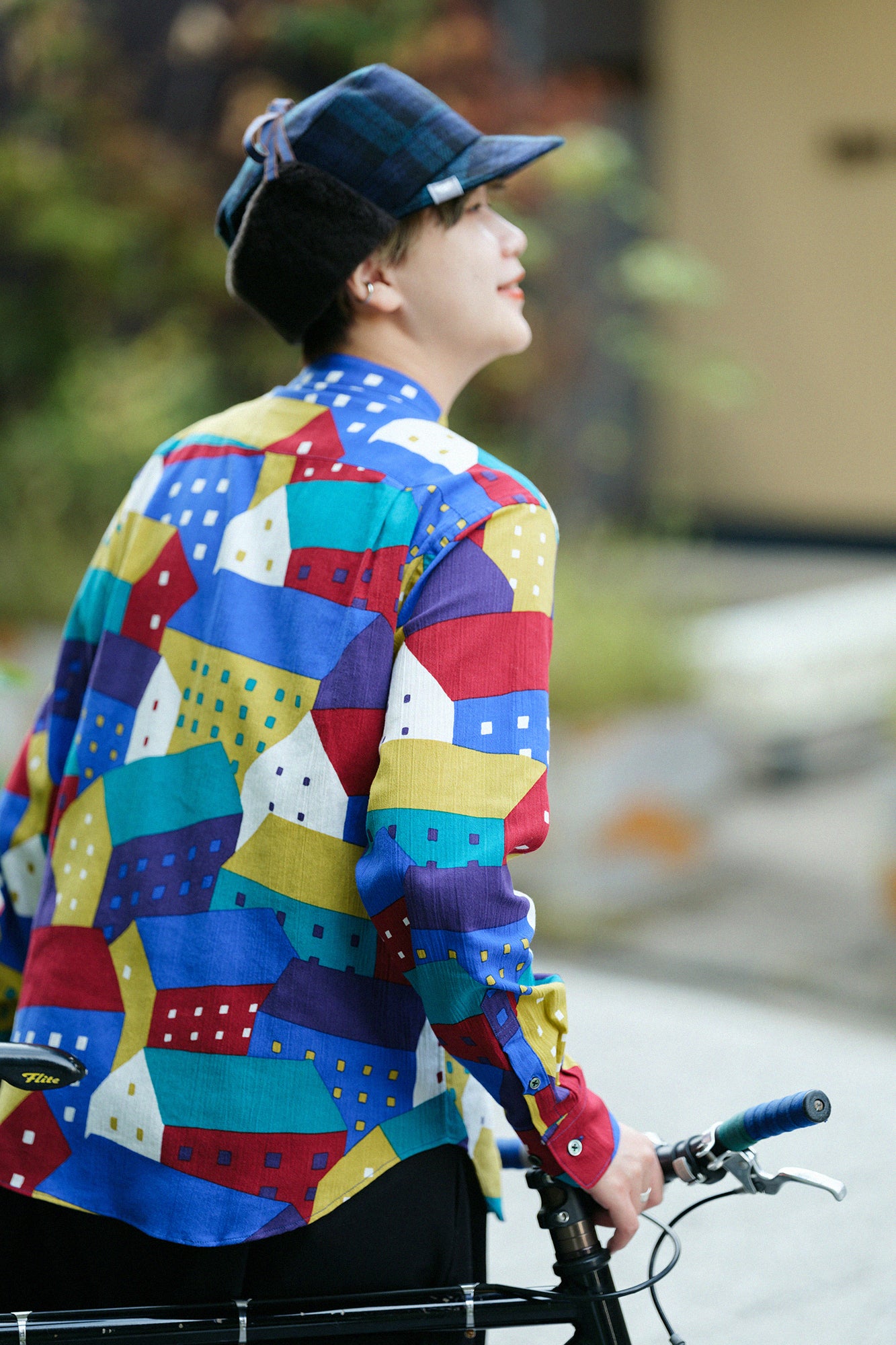 Bishu Tweed Boa BIKE CAP/Black Watch Tantan×SO-SU-U