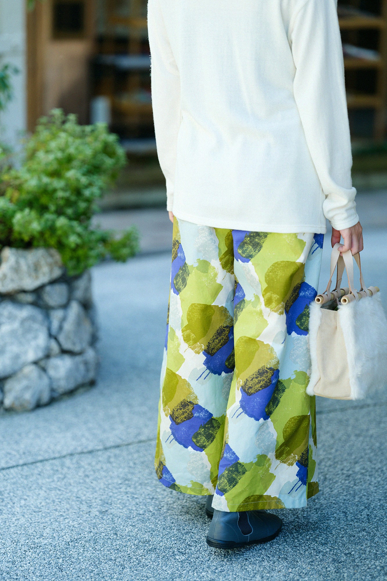No.12 Canvas Wide-legged Pants / Vague