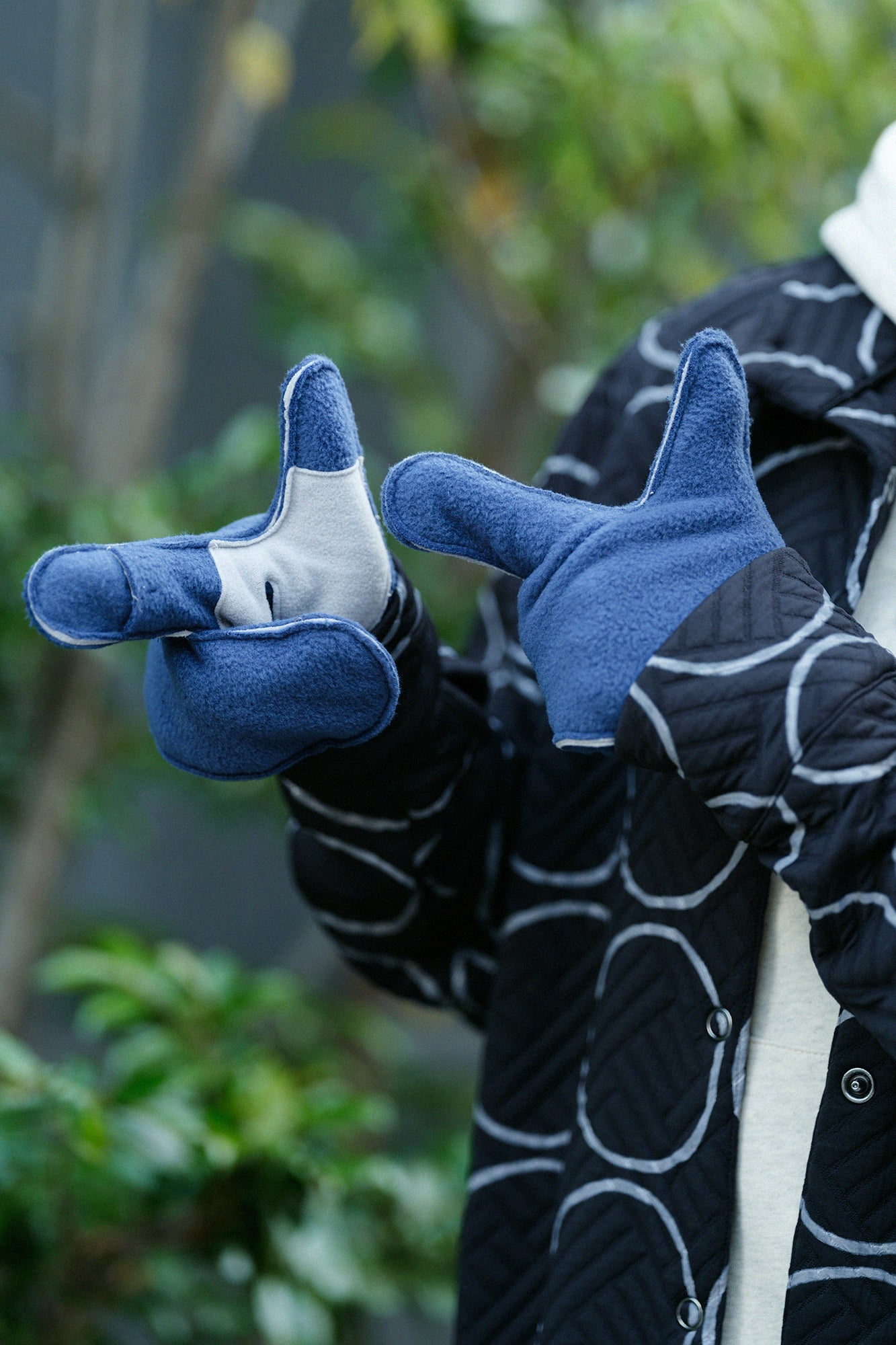 3 Fingers Gloves touch/Navy