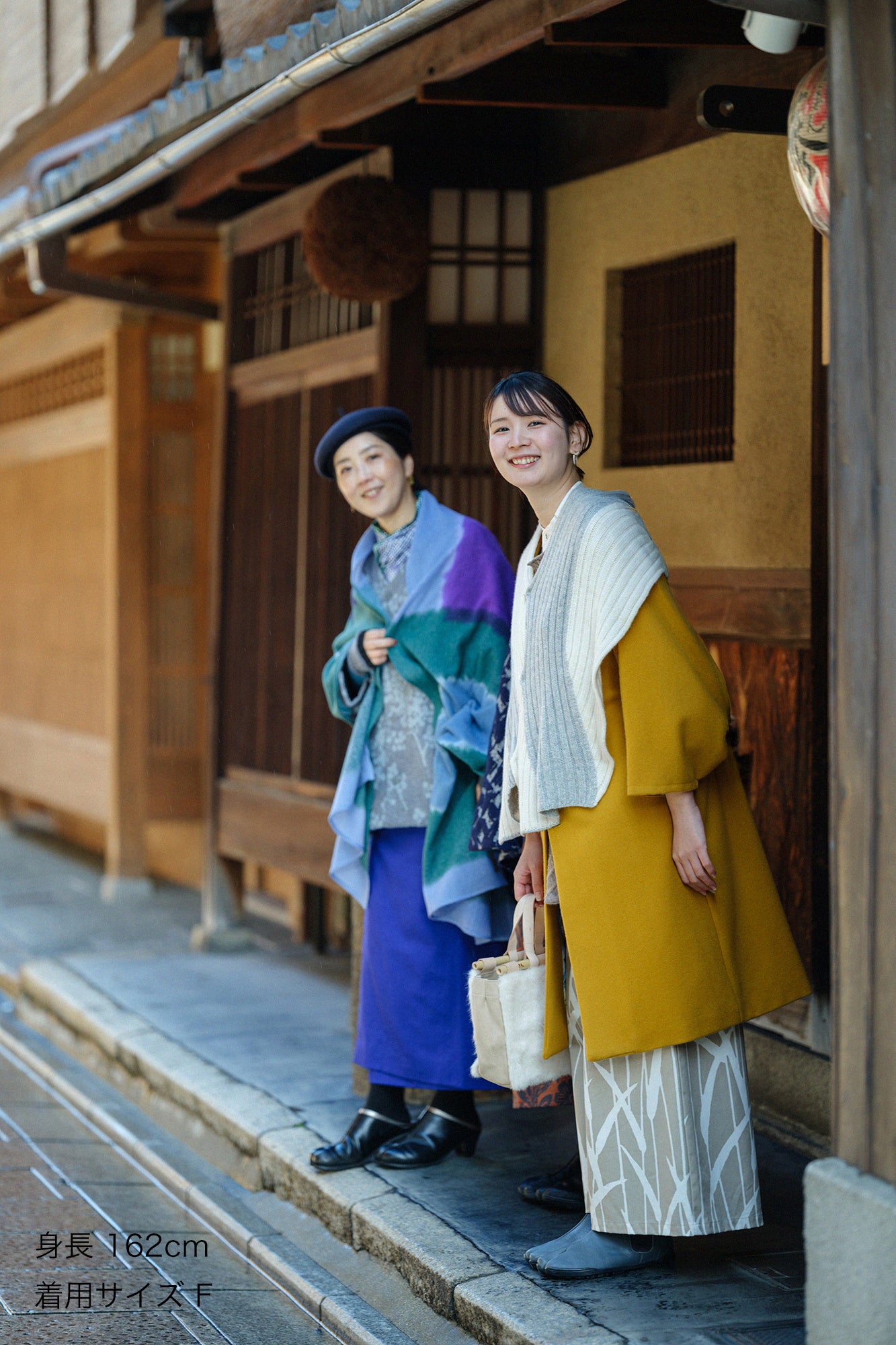 SOU・SOU×ALPHA Cashmere Karesansui Scarf / White×Blue