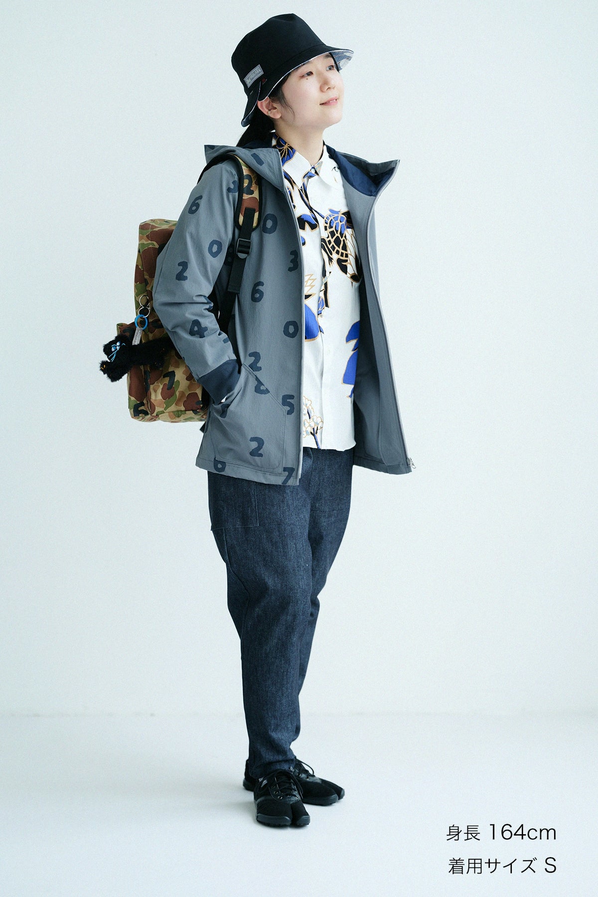 【Ships around Mar 10】Grosgrain Stretch BIKE Parka/SO-SU-U Steel Grey