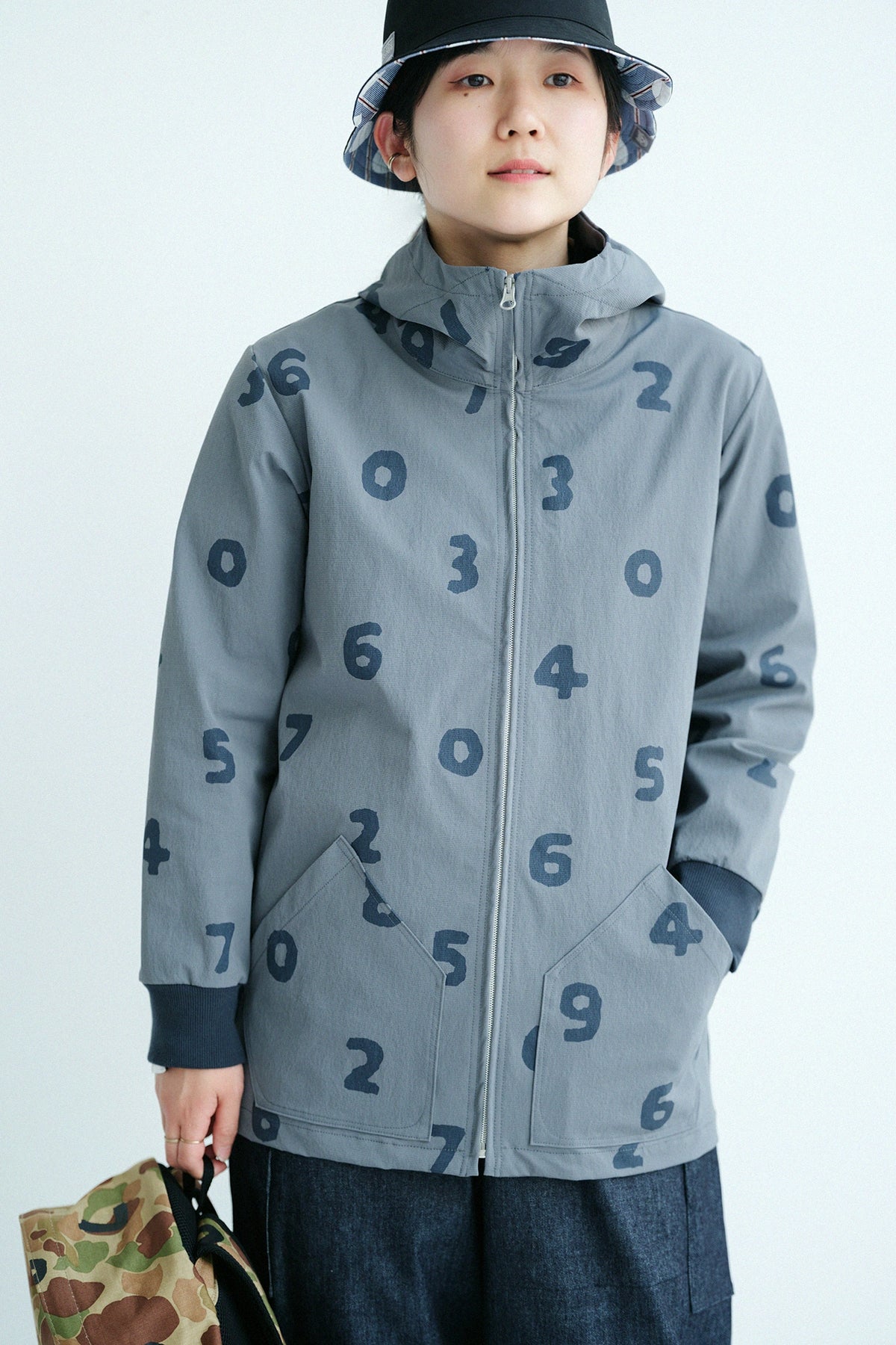 【Ships around Mar 10】Grosgrain Stretch BIKE Parka/SO-SU-U Steel Grey