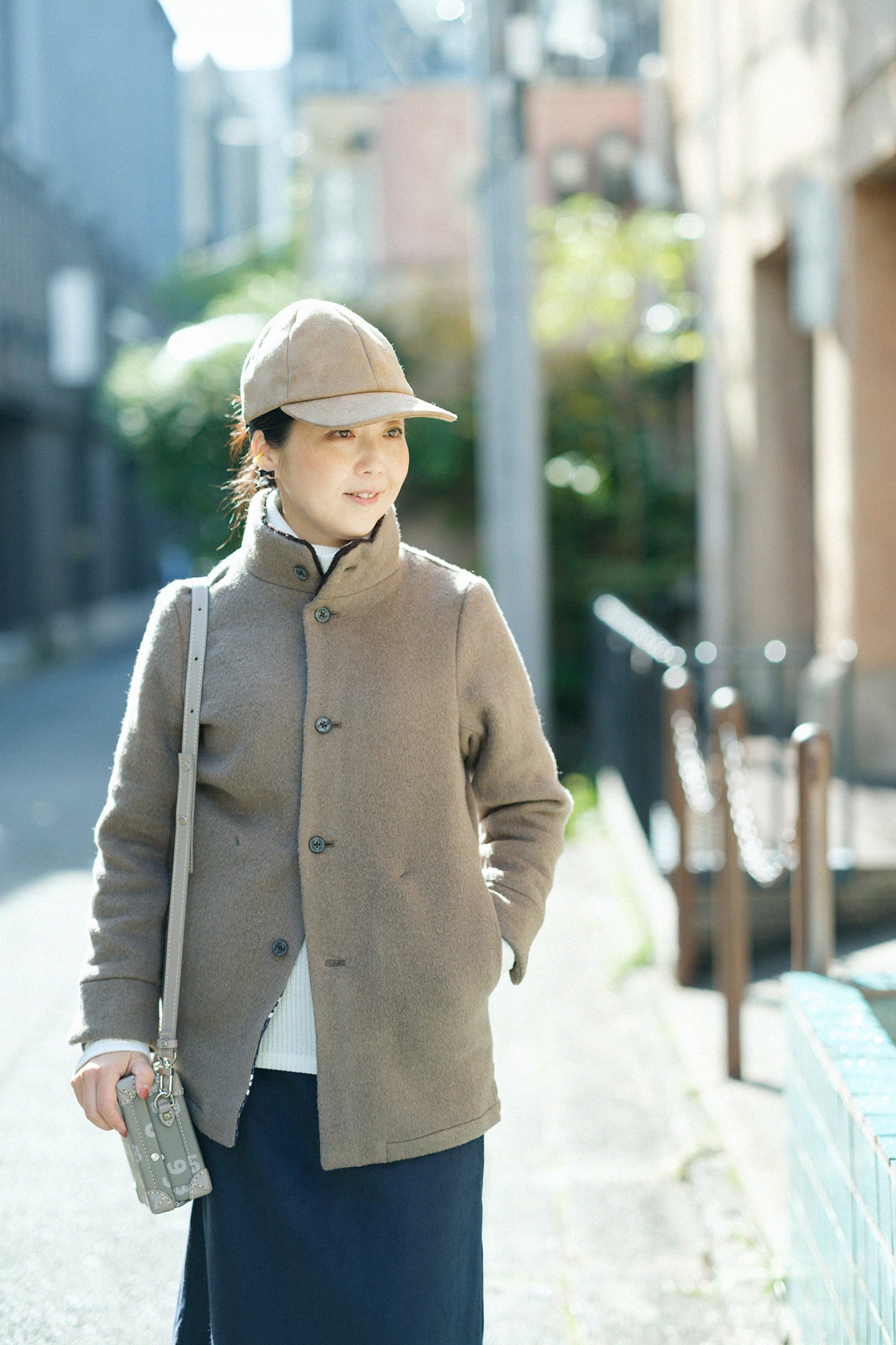 【預購】仿麂皮 鴨舌帽/淡棕色×SO-SU-U十數 昆(※預計於12月9日左右發貨)