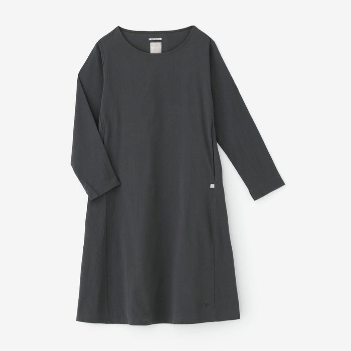 高島縮 長袖ワンピース