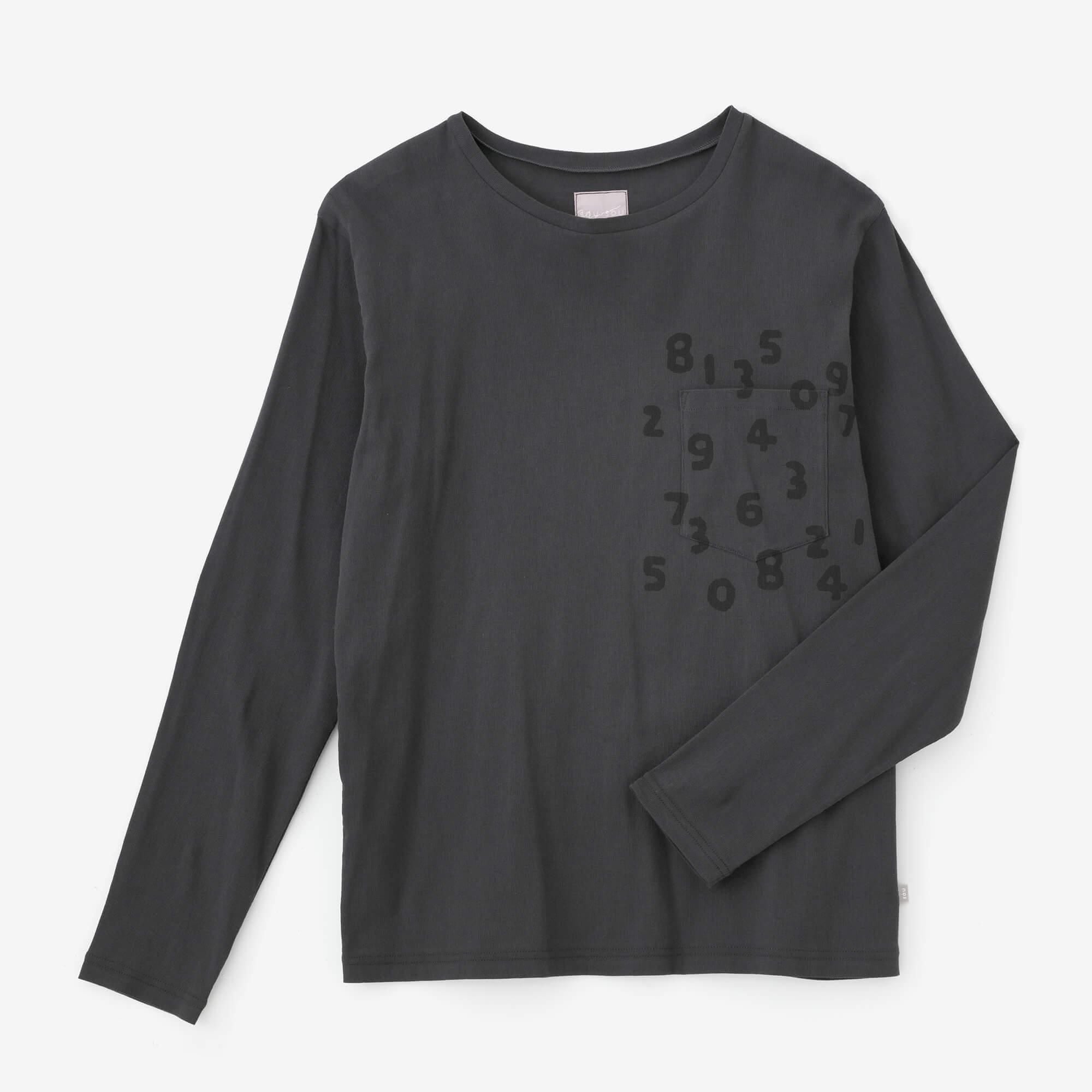 高島縮 長袖ポケットTシャツ