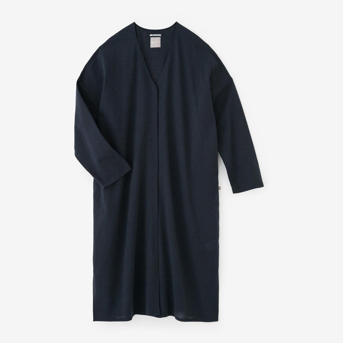 Manteau léger à col V Relanche(R) en coton et lin mélangés