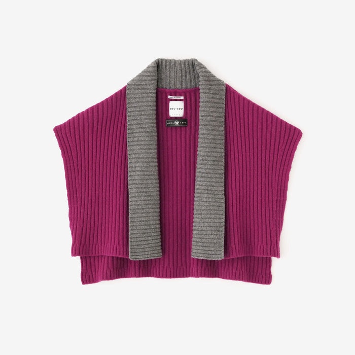 SOU・SOU×ALPHA カシミヤ混 背子 畝