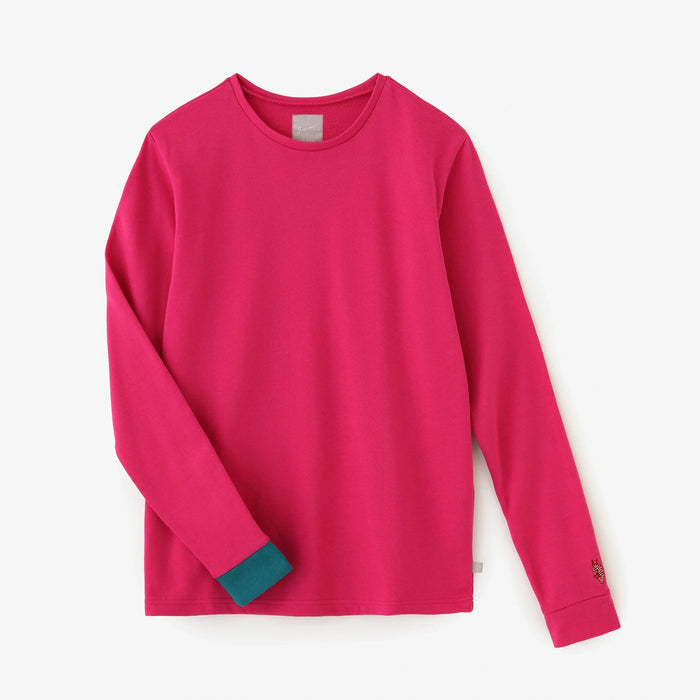 Pile Fleece Bi-color Long Sleeved T-shirt