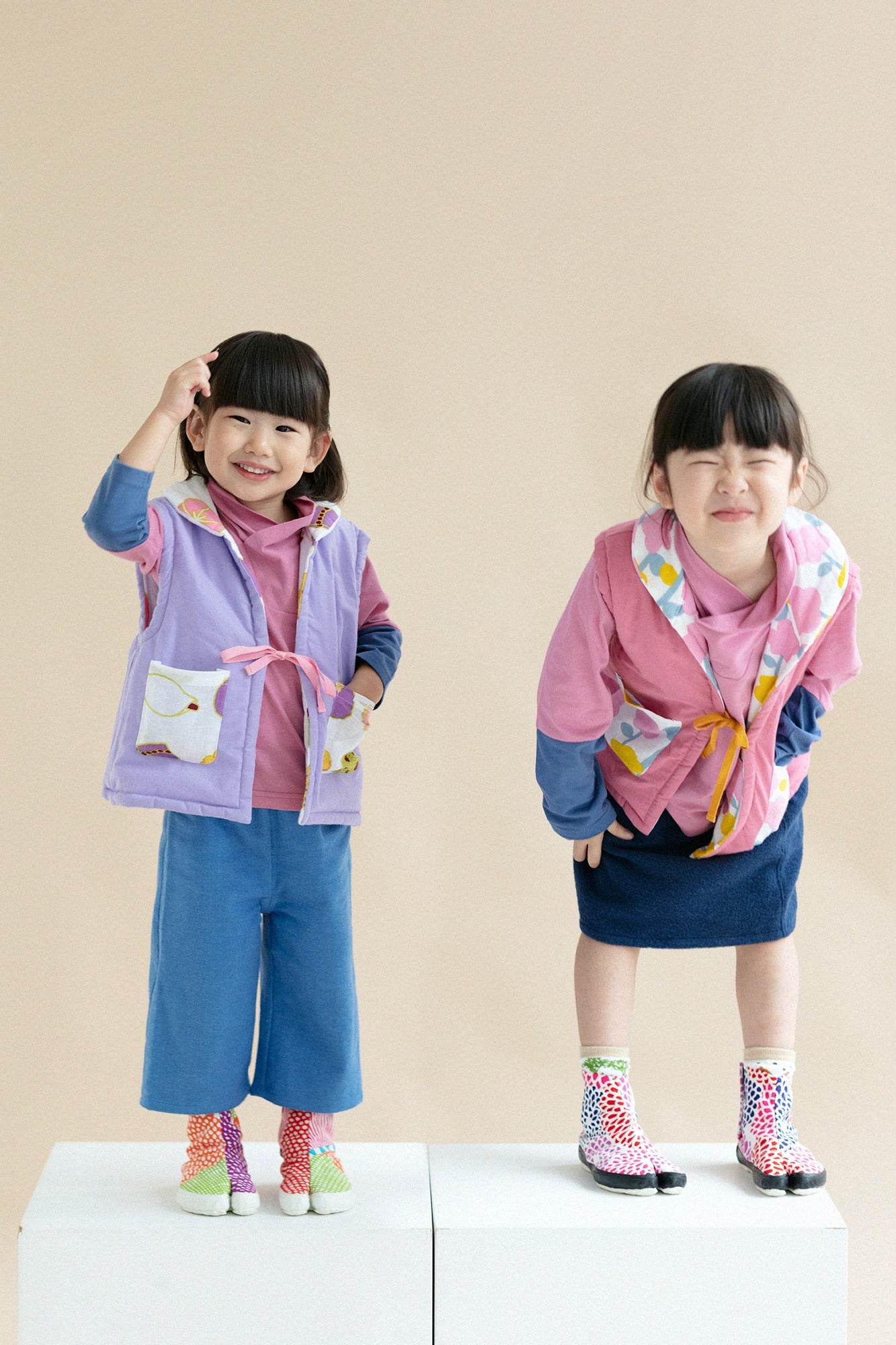 ●Split Toe Tabi Shoes for Kids / Lines and Dots Miyabi 3