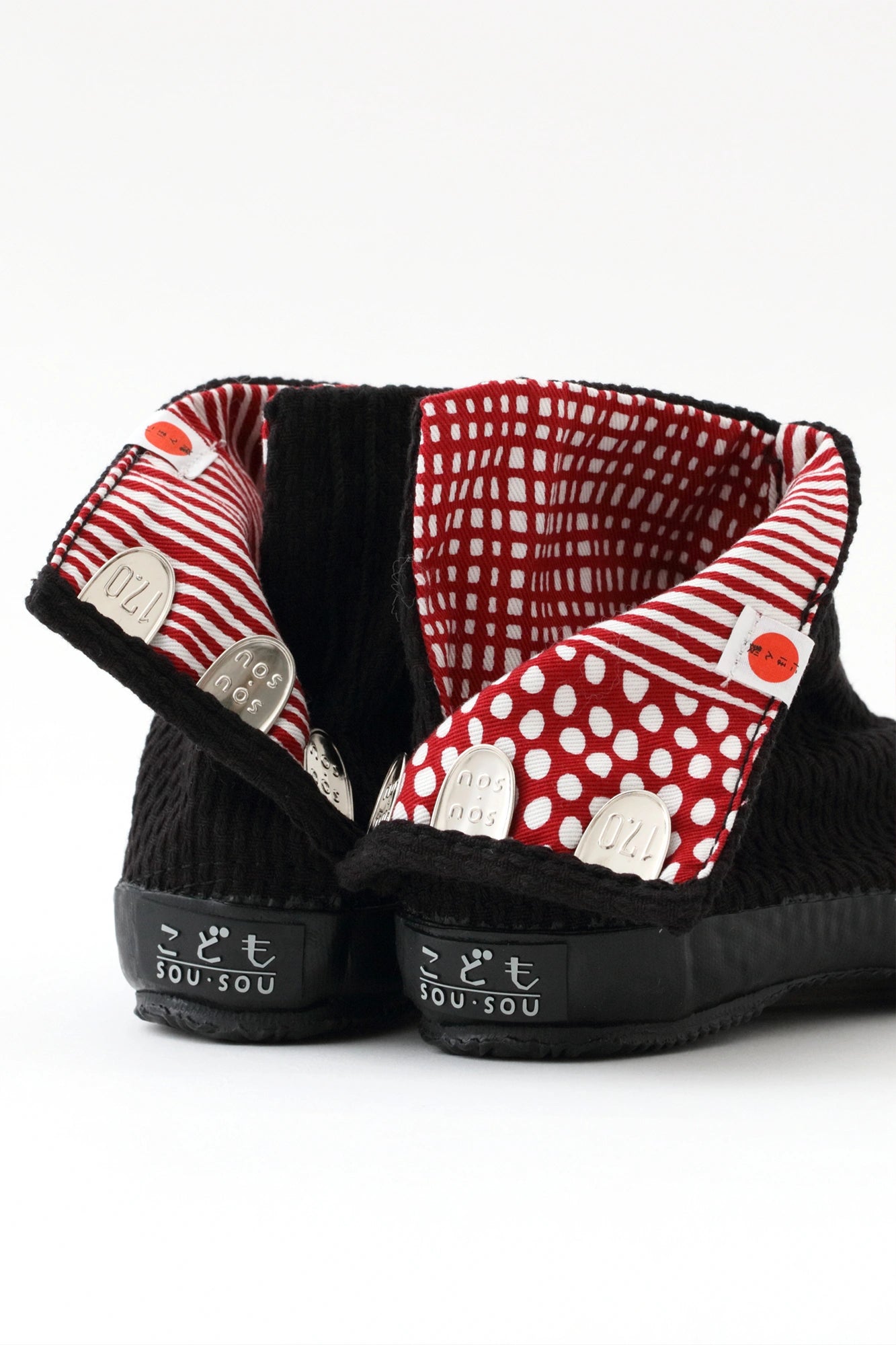 ● Split Toe Tabi Shoes for Kids / Sashiko Black 2
