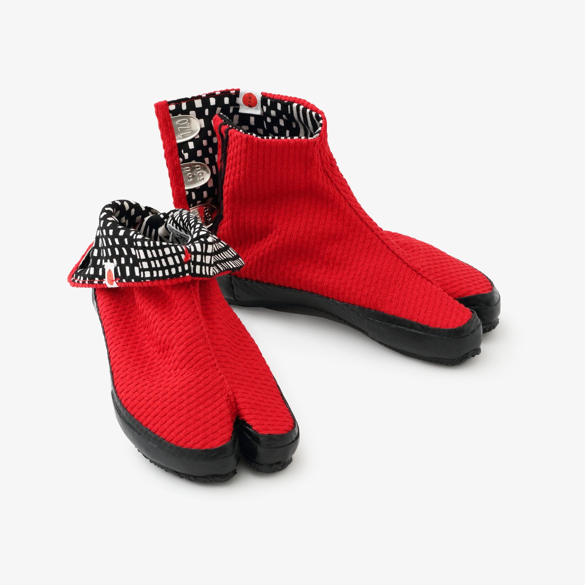 ●Split Toe Tabi Shoes for Kids / Sashiko Red 2