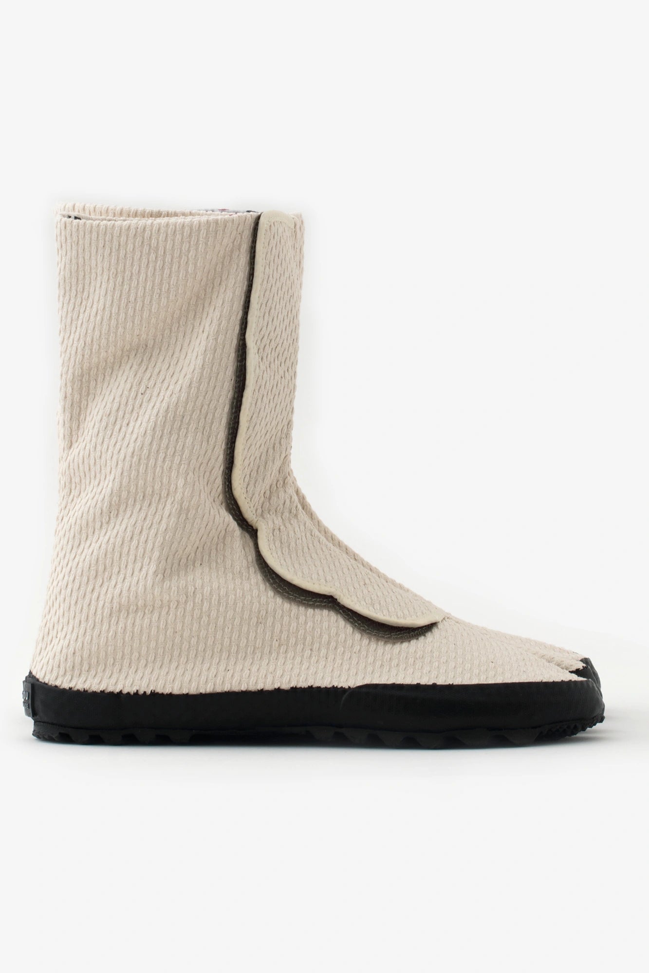 Velcro Tabi Boots / Sashiko White Nantenchiku