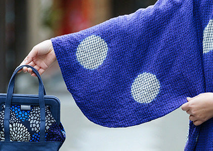 紮染 圓弧袖 方形上衣