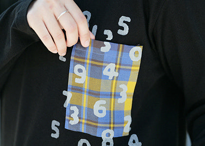 긴 소매 포켓 T셔츠