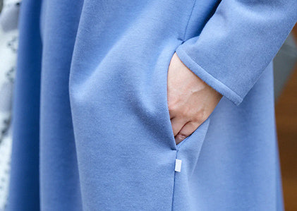 보트 넥 원피스 맥시길이(가을 겨울）