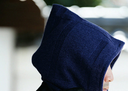 Knit Kimono Sleeve-like Hood