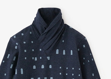 混紡 平針織 高領上衣 長版 修身