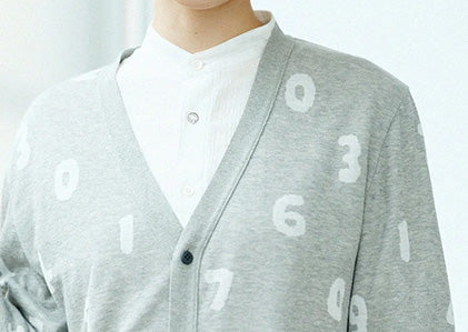 Cardigan jacquard en coton Supima