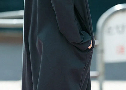 펀치 로마 보트넥 긴소매 원피스（가을 겨울）