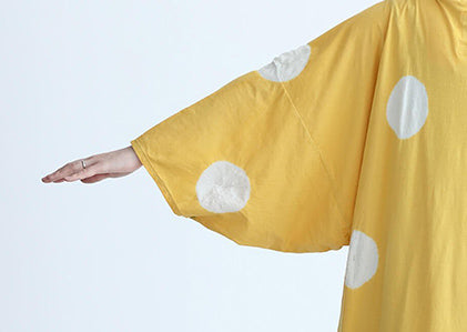 田端紮染 高領圓弧袖長方形洋裝