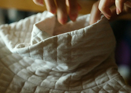 キルティングニット ツイストタートル L/Sチュニック