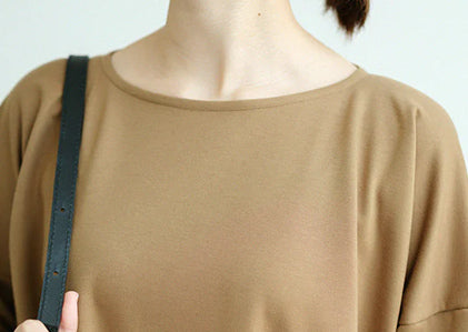 ボートネック ワンピース マキシ丈（秋冬）