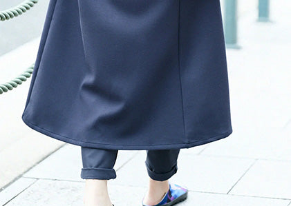 ダンボールニット L/Sワンピース ミモレ丈