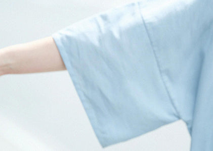 平袖 ボートネックチュニック