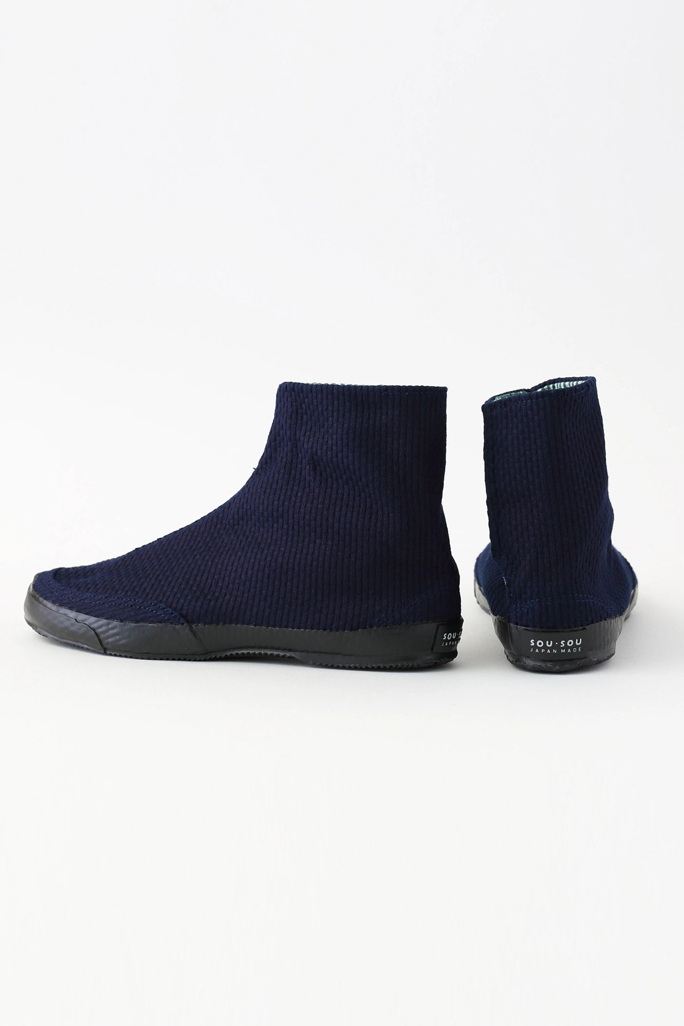 Round Toe Tabi Shoes / Sashiko Indigo 3