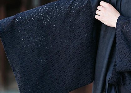 Linen×Hollow Out Lace Fabric 