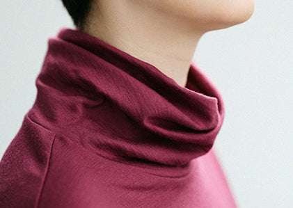 Waschbarer Wolljersey Twist Turtle L/S