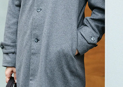 スタンドカラーロングコート