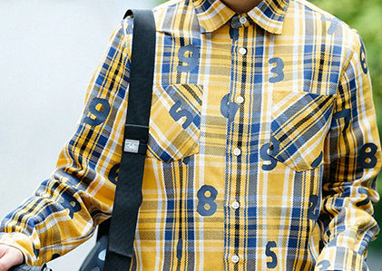 重磅斜纹格纹衬衫