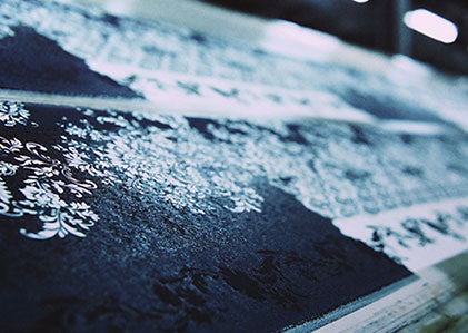 藤田染苑謹製 藍捺染 手ぬぐい