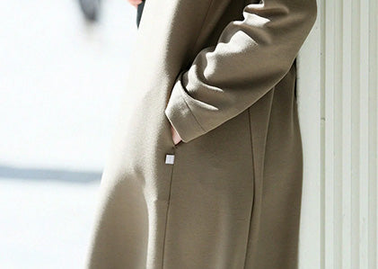 ダンボールニット L/Sワンピース ミモレ丈