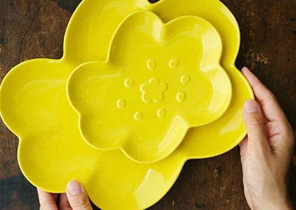 Mino Pottery Smile Flower Plate