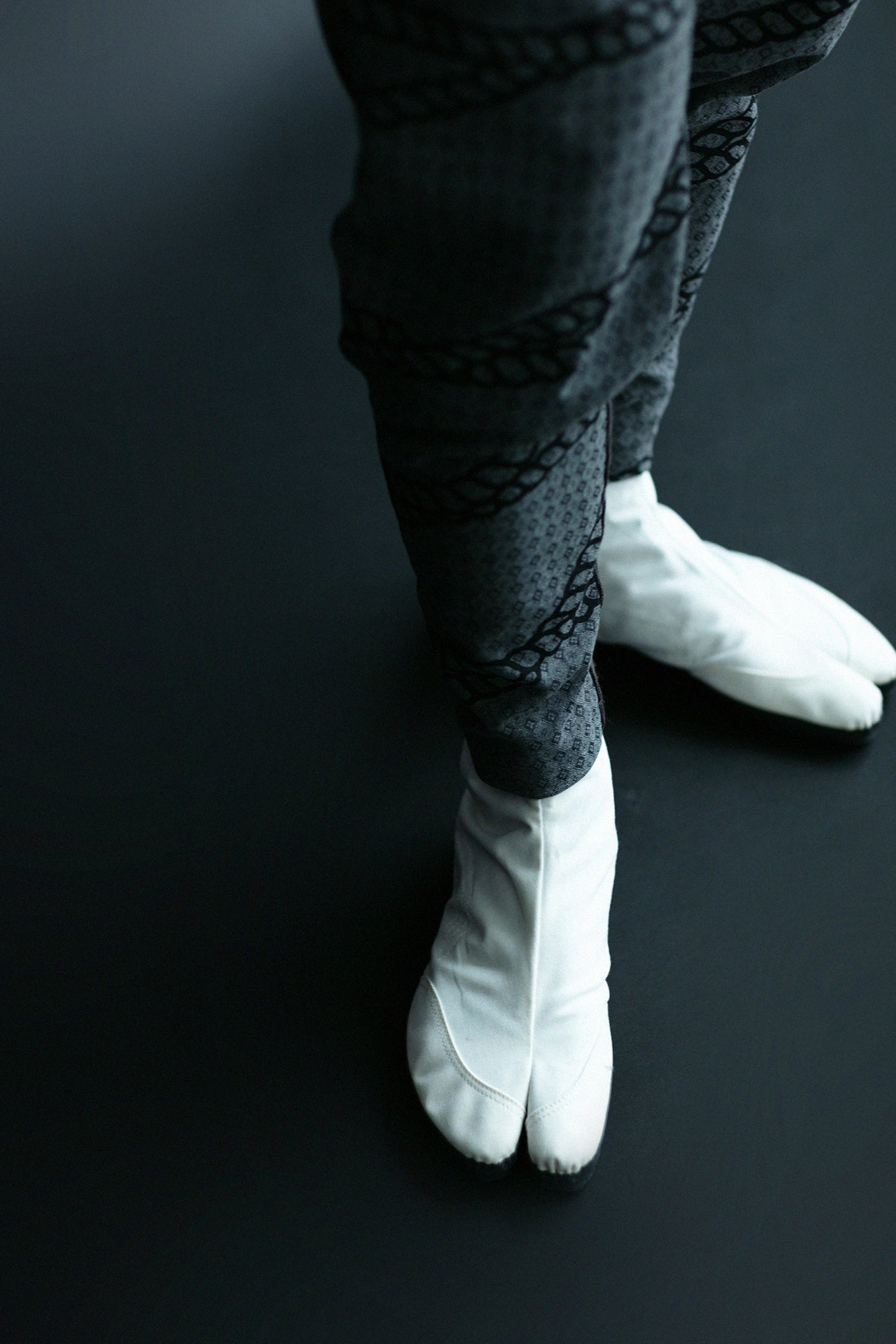 Festival collé chaussettes Tabi / Couleur du corps x étincelante