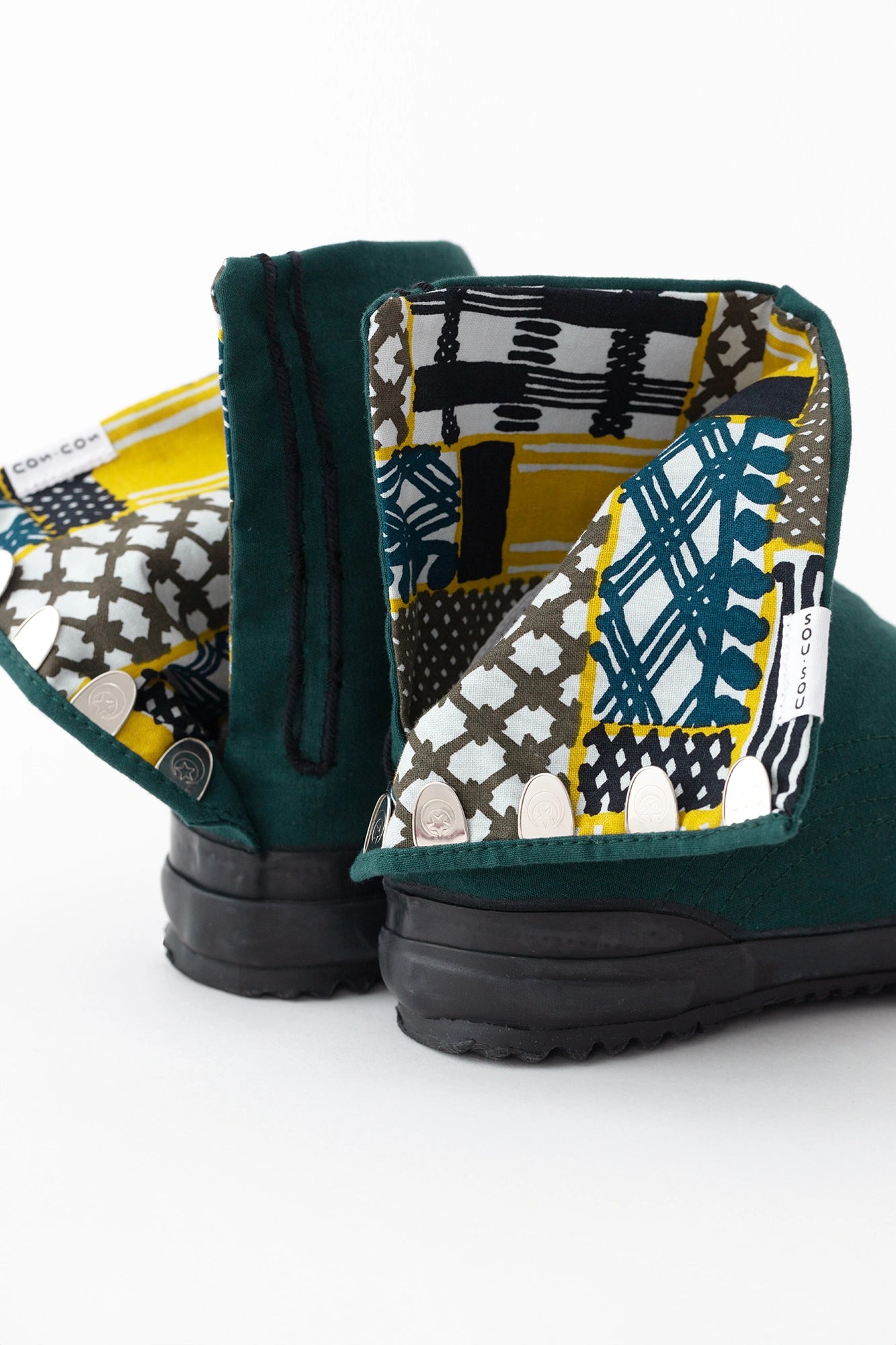 Festival Split Toe Tabi Shoes / Dark Green×Wooden Mosaic