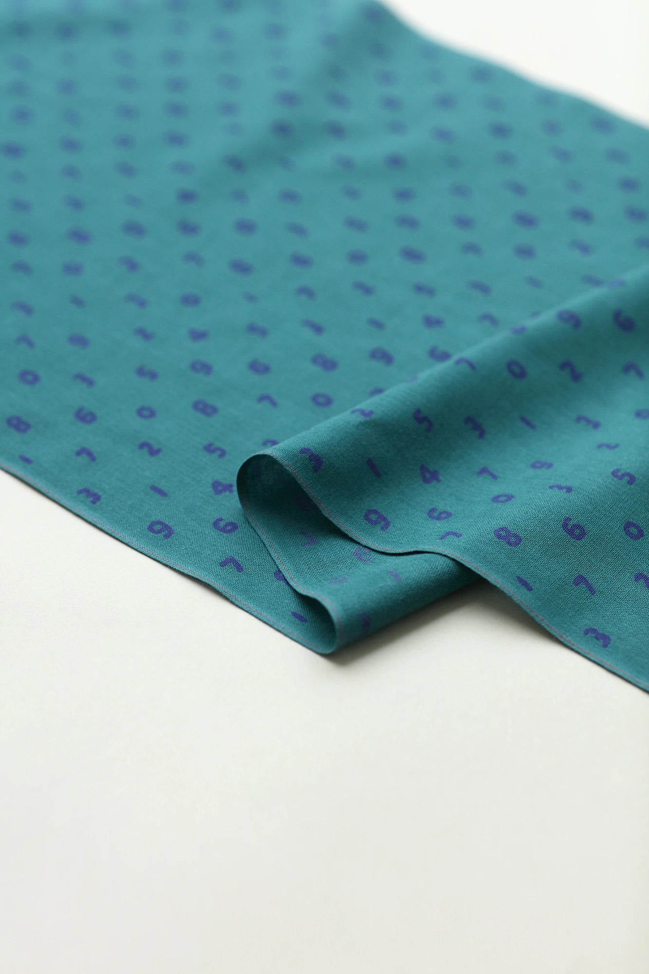 布料剪裁販售 （伊勢木棉 手巾布料）／迷你SO-SU-U十數 藍綠色＜50cm＞