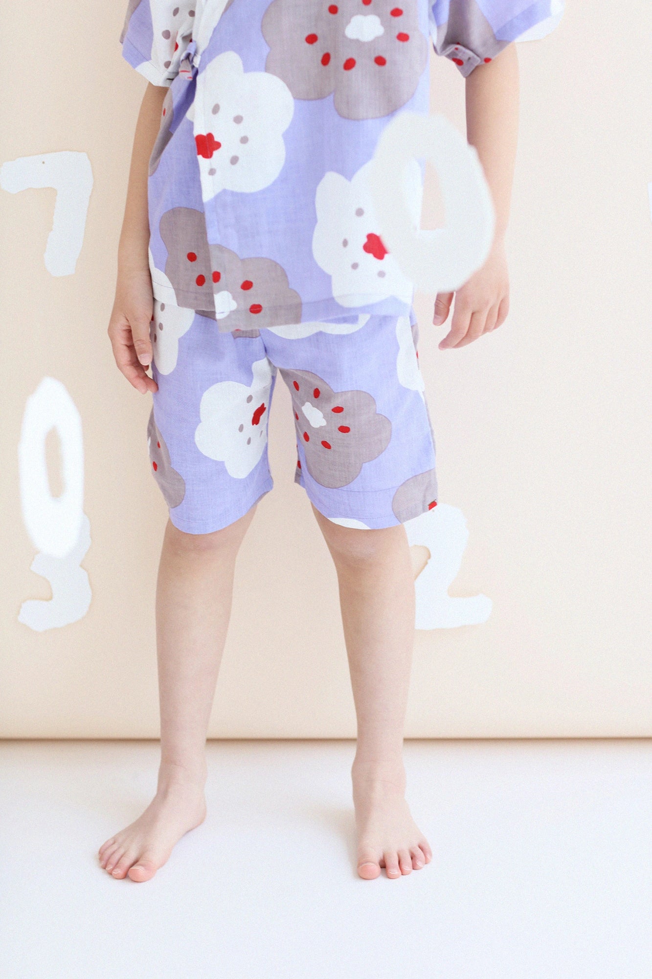 ●Isemomen Cotton Jinbei Set／Smile Small Purple